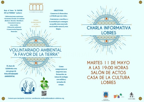Lobres recibirá  información sobre el grupo de voluntariado ambiental “A favor de la tierra”