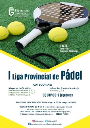 Diputación pone en marcha la primera Liga Provincial de Pádel