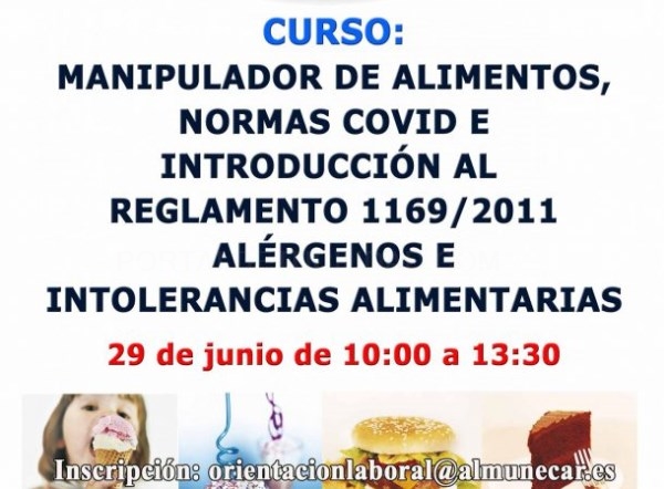 Almuñécar promueve un nuevo curso gratuito de manipulador de alimentos para personas desempleadas