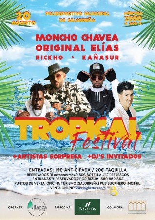 Moncho Chavea y Original Elías, cabezas de cartel del Tropical Festival que se celebra este viernes en Salobreña