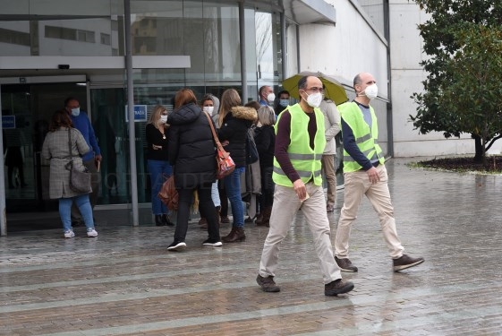 Simulacro de evacuación por emergencia en la sede central de Diputación