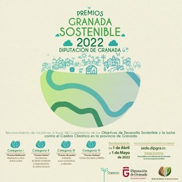 Municipios, asociaciones y centros escolares podrán participar en los Premios Granada Sostenible de Diputación
