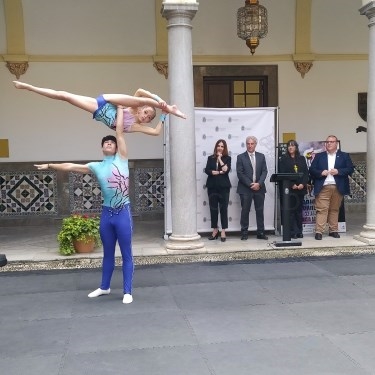 Casi 450 gimnastas de 16 equipos participan en el Torneo Jico de acrobática que se celebrará en el Complejo deportivo Núñez Blanca