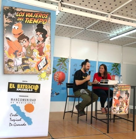 EL CÓMIC “LOS VIAJEROS DEL TIEMPO” SE PRESENTA CON ÉXITO EN LA FERIA DEL LIBRO DE GRANADA.