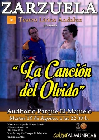 El Teatro Lírico Andaluz llega este martes a Almuñécar con la obra “La canción del olvido”