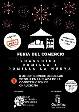 Más de 30 pequeños negocios de todos los sectores participan en la primera Feria del Comercio de Chauchina