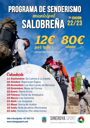 Comienza la VII edición del Programa Municipal de Senderismo de Salobreña