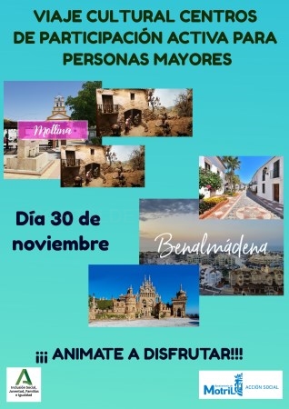 Acción social organiza un viaje a Mollina y Benalmádena para este 30 de noviembre