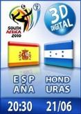Retransmisión en 3D del partido de fútbol España-Honduras