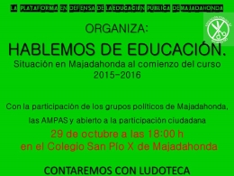 Charla: Hablemos de Educación