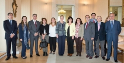 Cifuentes recibe al presidente del TSJM y miembros de la magistratura