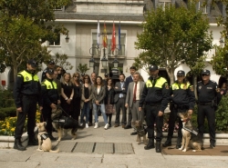 La Policía Local de Majadahonda presenta su unidad canina,Dyngo, Odi, Tuka y Sua.