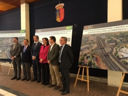 Los alcaldes del noroeste se reúnen en el inicio del soterramiento de la glorieta de la M-503.