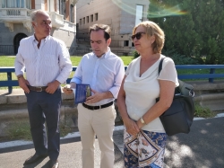 Los delegados de Obras y Medio Ambiente supervisan el inicio de los desvíos por las obras de Plaza de España