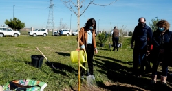 Díaz Ayuso participa en el inicio de reforestación del Parque de la Alhóndiga en Getafe