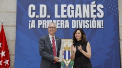Díaz Ayuso, tras el ascenso del CD Leganés: “La Comunidad de Madrid puede presumir de tener cinco equipos en Primera División”