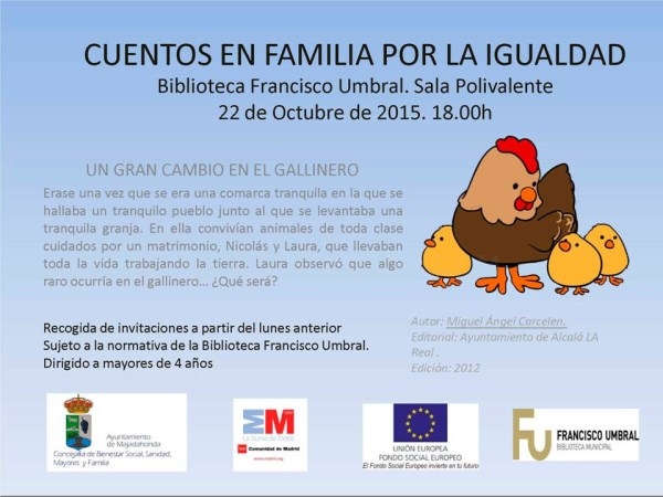 Esta semana la 'Hora del Cuento' acoge “Un gran cambio en el gallinero” de Jerónimo Mejía