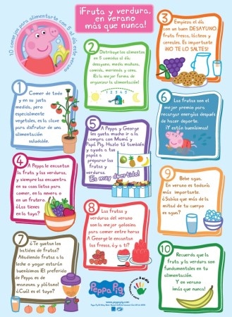 Propósitos saludables para este año con Peppa Pig y 5 al día