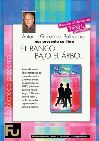 González Balbuena presenta en la Biblioteca Francisco Umbral su libro 'El banco bajo el árbol'