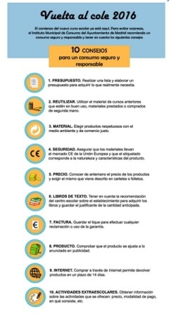 En la ‘Vuelta al cole’, consumo responsable