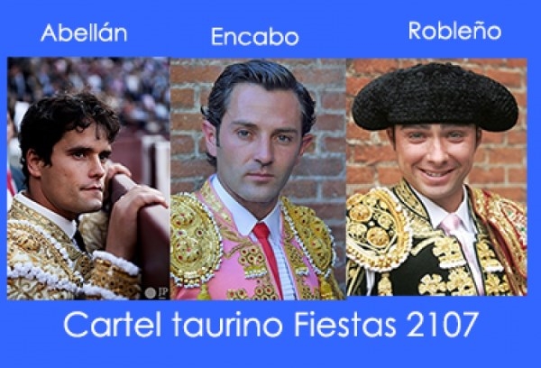 Cartel taurino en Majadahonda: Abellán, Encabo y Robleño.