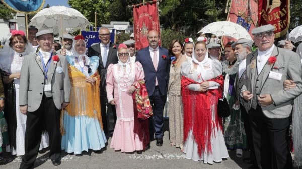 Rollán, con los madrileños en la pradera de San Isidro.