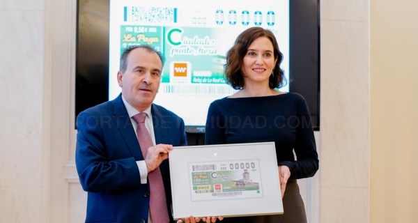 La imagen del reloj de la Puerta del Sol, cupón especial de la ONCE
