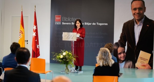 Díaz Ayuso inaugura la biblioteca que homenajea al abogado Severo Bueno