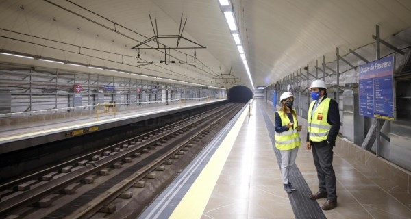Reabrimos mañana el tramo de la línea 9 de Metro entre Plaza de Castilla y Colombia