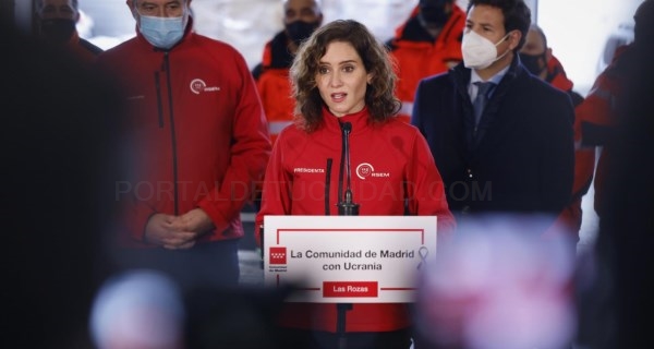 Díaz Ayuso anuncia el envío a la frontera de Polonia de un convoy del ERICAM con equipamientos profesionales para ayudar a los bomberos ucranianos