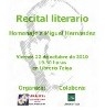 Recital Literario en homenaje a Miguel Hernández