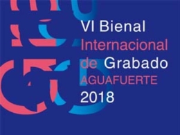 Obras de la 'VI Bienal Internacional de Grabado Aguafuerte 2018', en el Palacio Pimentel