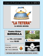 ARVA organiza: TEATRO, con la obra "LA TETERA" de MIGUEL MIHURA.