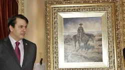 «Me dedico a pintar temas militares por mi amor a España»
