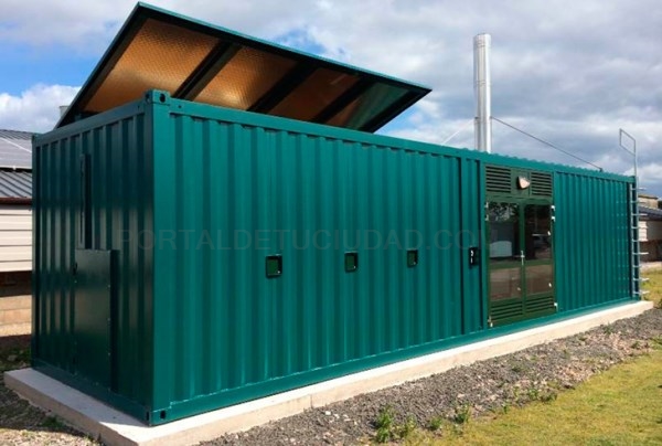 CONTENEDORES A MEDIDA PARA INSTALAR SALAS DE CALDERAS DE BIOMASA.