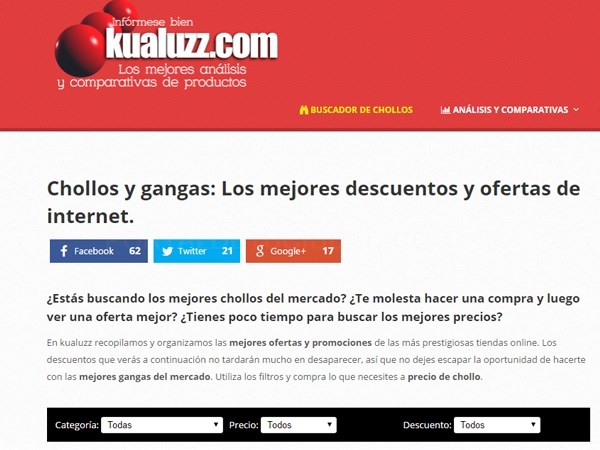 Kualuzz: el buscador de chollos para que ahorres en tus compras online