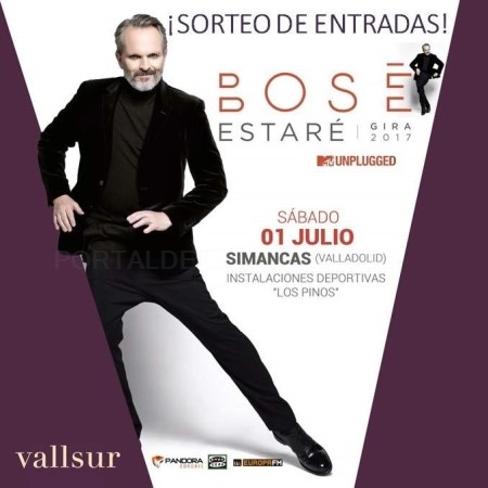 Vallsur sorteará diez entradas dobles para asistir al concierto de Miguel Bosé el 1 de julio