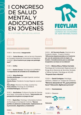 El congreso de la salud mental y adicciones en jóvenes de FECYLJAR consigue la declaración de interés sanitario