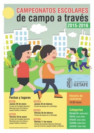 Más de 2500 niños y niñas de Getafe participarán en las dos primeras pruebas de la temporada de campeonatos escolares de campo a través de campo