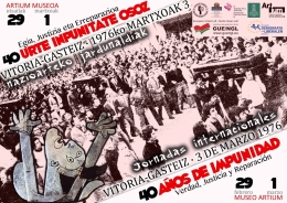 40 años de impunidad. Jornadas Internacionales Vitoria-Gasteiz 3 de marzo de 1976
