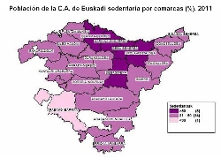 Uno de cada cuatro residentes en la C.A. de Euskadi había nacido fuera de ella en 2011
