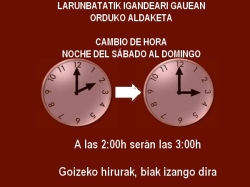 Esta noche del sábado al Domingo hay que adelantar los relojes