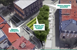 En la mañana de este lunes han comenzado las obras de reforma del entorno del Memorial de Víctimas del Terrorismo