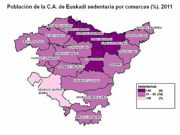Uno de cada cuatro residentes en la C.A. de Euskadi había nacido fuera de ella en 2011