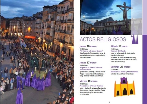 Semana Santa 2016 en Vitoria-Gasteiz: Visitas temáticas, enogastronomía y tradición