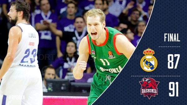 Impresionante victoria del Baskonia sobre el Real Madrid en su cancha