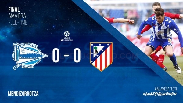 Empate en Mendizorrotza ante el Atlético Madrid en un gran partido del Glorioso