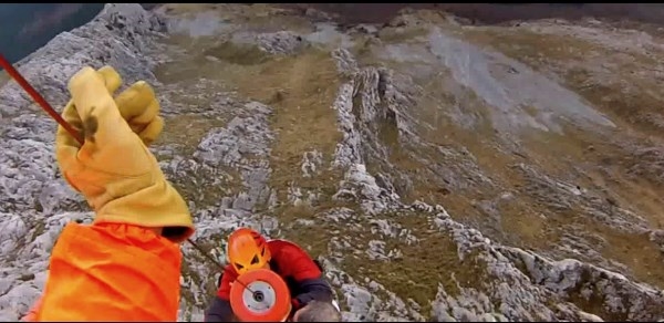 Escalador rescatado por el helicópetro de la Ertzaintza en macizo de Anboto
