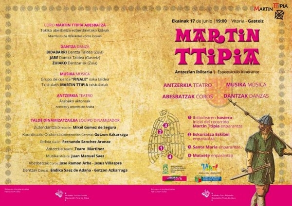 Martín Ttipia volverá a estar presente en las calles del Casco Medieval