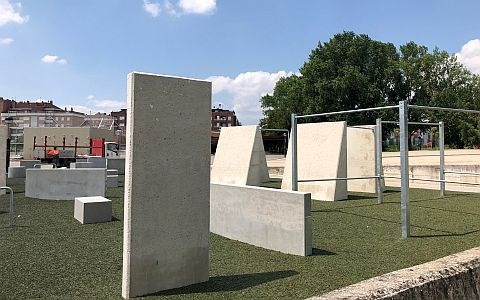 El primer "parkour" de las capitales vascas está en Lakua